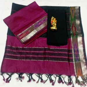 Rani Pink Mangalagiri Pattu Pure Handloom Saree